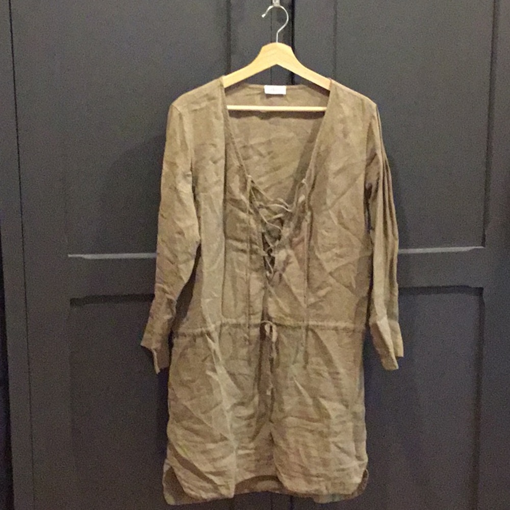 Glam linen dress size Large. Made in USA